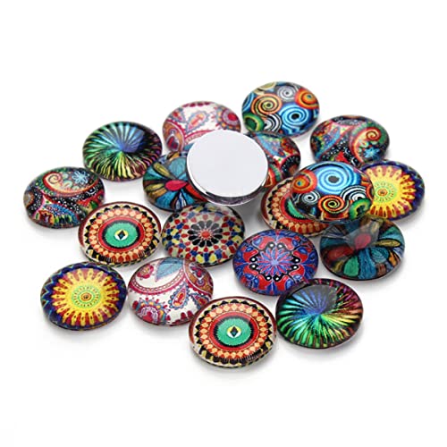 DIYEAH 20 Piezas Broches De Presión De Vidrio De Vidrio De Accesorios Para Hacer Joyas Material De Joyería De Bricolaje De Vidrio