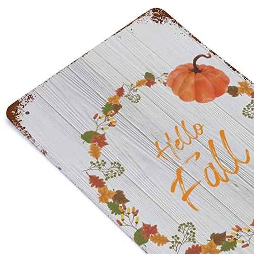 Panneau de prestige Hello Fall 30,5 x 45,7 cm | Impression murale d'automne haut de gamme - 7