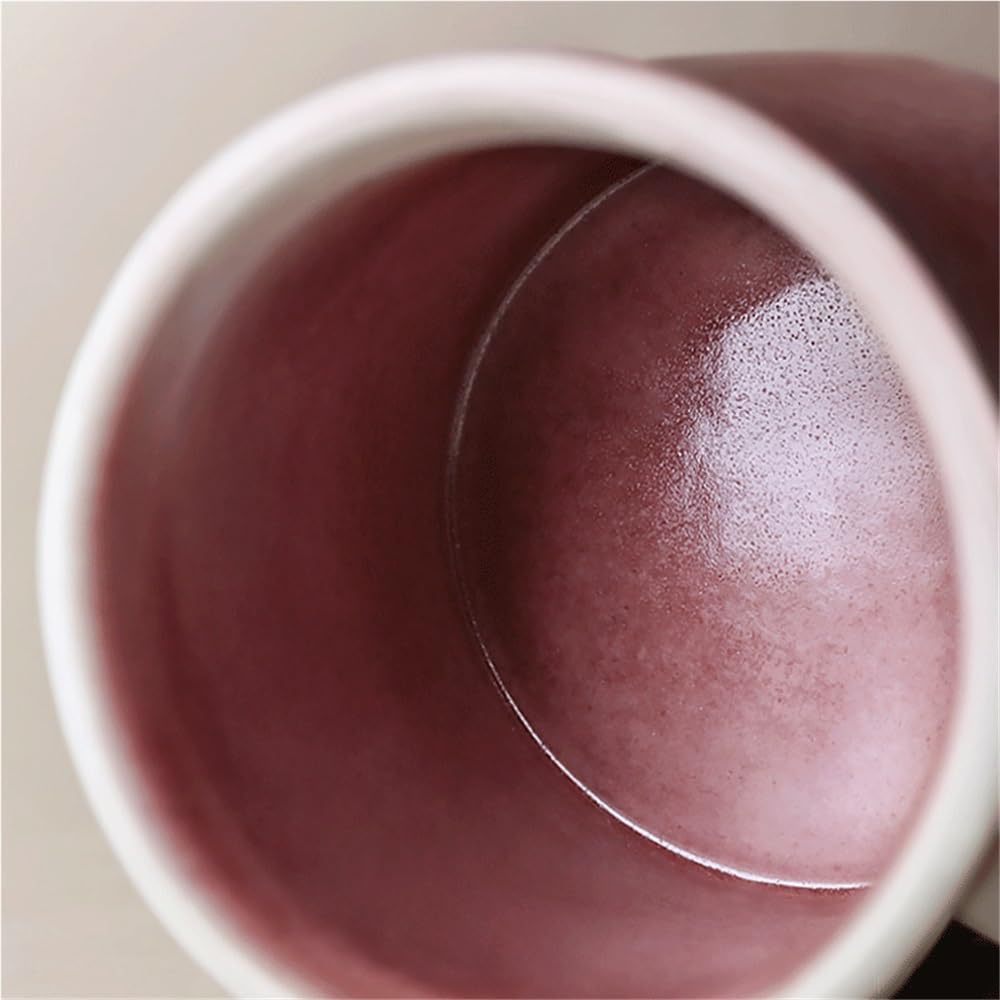 Taza de té Taza de cerámica, 1 juego taza café con degradado rosa, capacidad 340 ml for beber agua en casa, leche, té