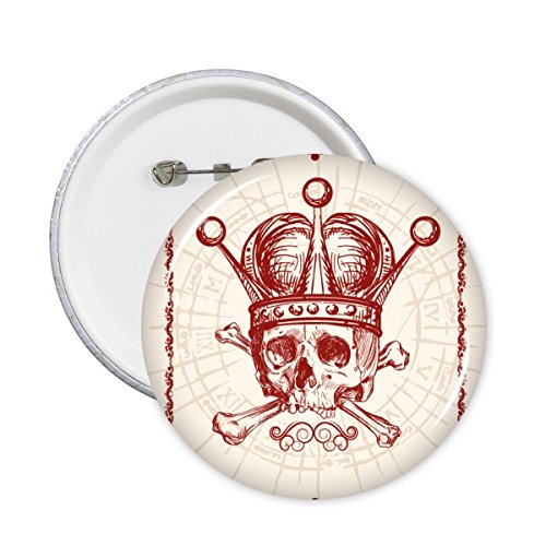 Badge poker avec couronne humaine rouge pour masquer un accroc de veste