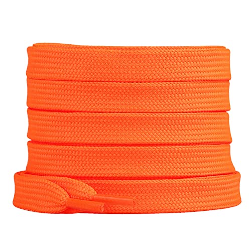 Image of Booyckiy 2 Pairs 2 /5 inch Flat Shoe Laces for Sneakers 31 Colors Shoelaces in 27 inch-72 inch