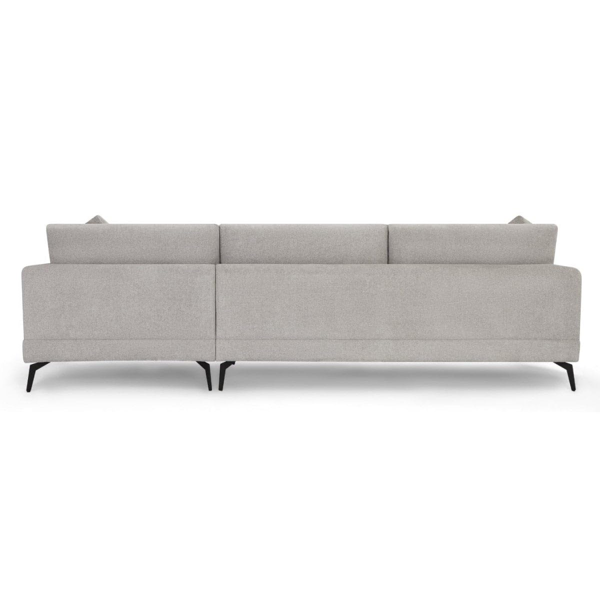 Furnhouse Maggie L-Form Ecksofa | Federkern & No-Sag | 3-Sitzer Ottomane Rechts Grau – Skandinavisches Design