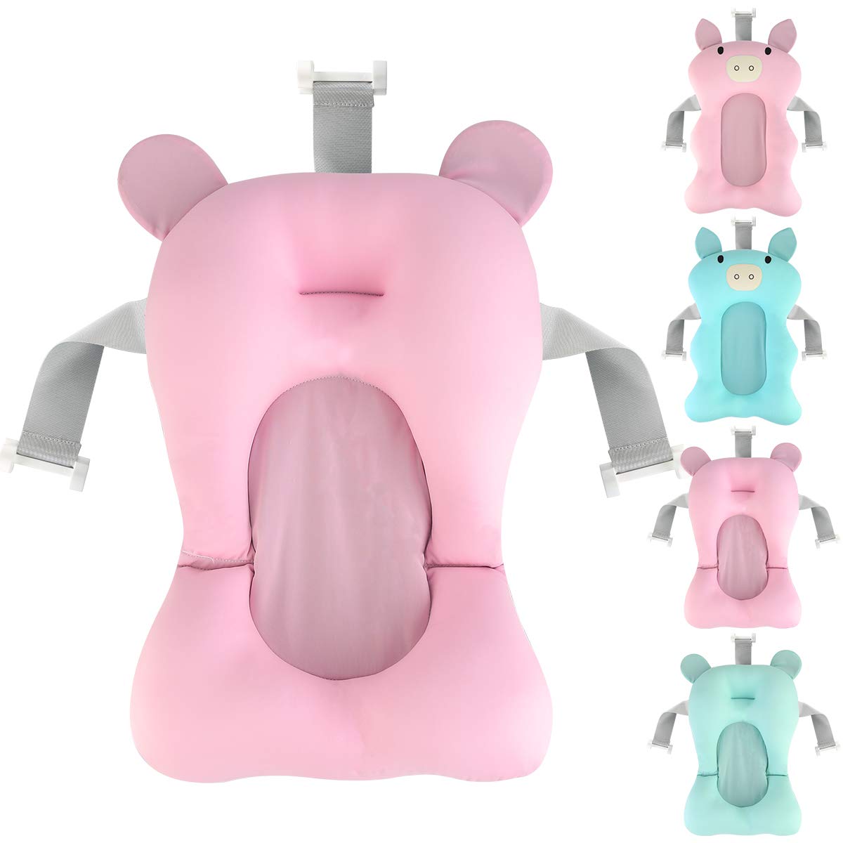 Josopa Coussin de Baignoire pour Nouveau-Né Anti-Dérapant,Siège de Baignoire pour Lit de Baigneur Flottant pour Douche de Bébé