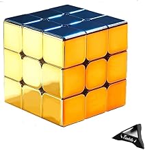 Qwick Click 3X3 Speed Cube, Magnetic Magic Cube Reflective Mirror Plating Type Metallic Puzzle Toys for Magic Enthusiast