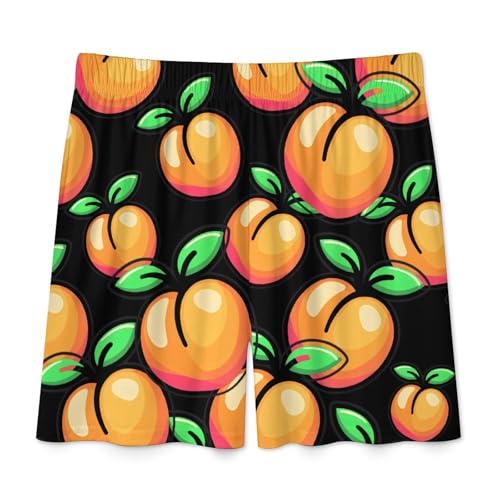 Peach Cute Men's Pajama Bottoms Lounge Pj Shorts Stretch Sleep Shorts for Home Vacation Beach4