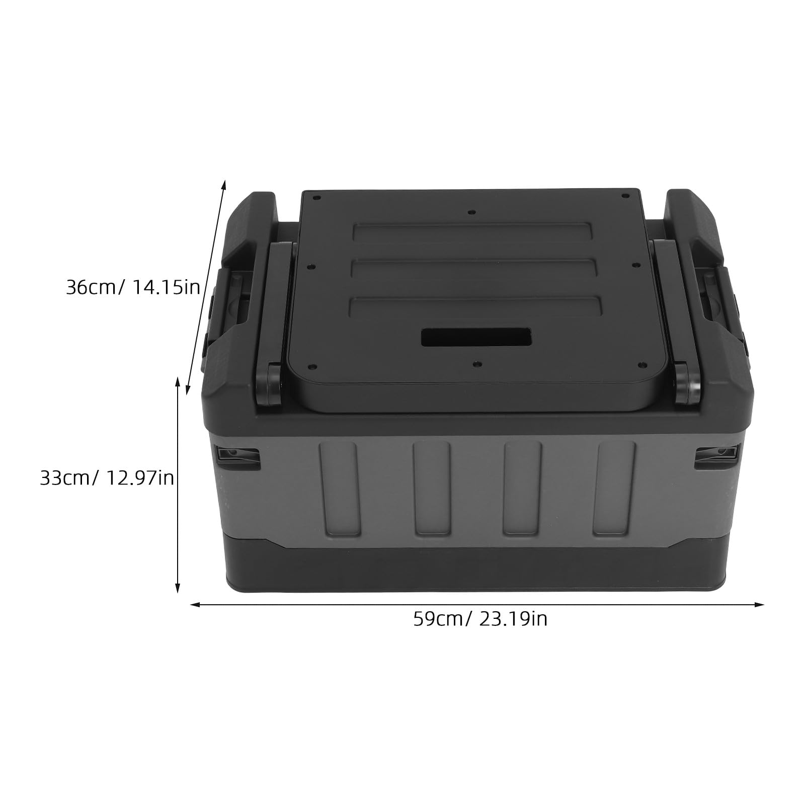 Organizer per bagagliaio auto - Organizer pieghevole per bagagliaio con coperchio - Scatola portaoggetti per picnic, campeggio - Organizzazione per accessori auto, attrezzi, articoli vari