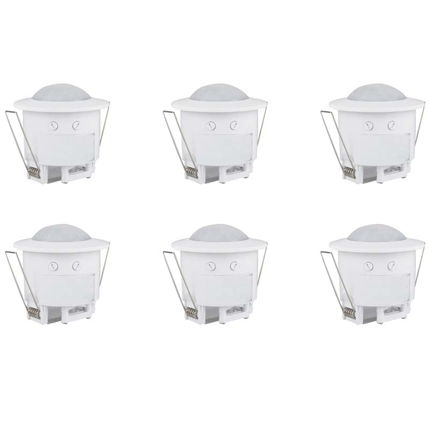 6X Interruptor de Luz del Detector del Sensor de Movimiento del Techo PIR Empotrado Infrarrojo de 110V-220V 360 °, Sensor de Luz de Movimiento