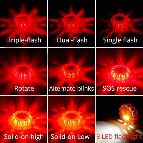 image for INCLAKE LED Road Safety Flares lights, Emergency Lights for Roadside S