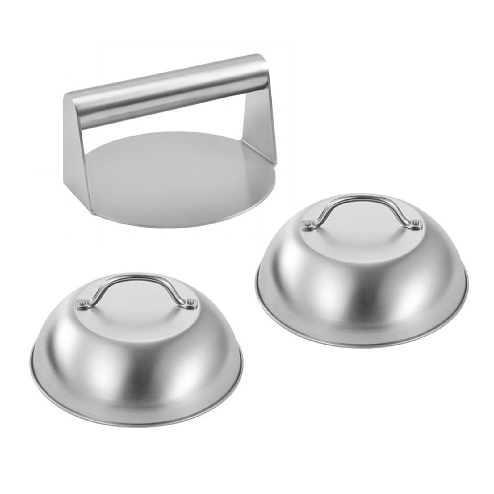 Presse-hamburger inox 304 lot de 3 pour une cuisson de viande homogène