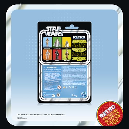 Pack de 6 figuras Star Wars Retro, coleccionables del Episodio IV de 9,5 cm 7