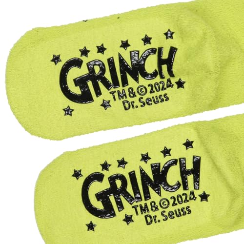 The Grinch Slipper Socks Matching Family Character Fuzzy Holiday Gripper Socks3