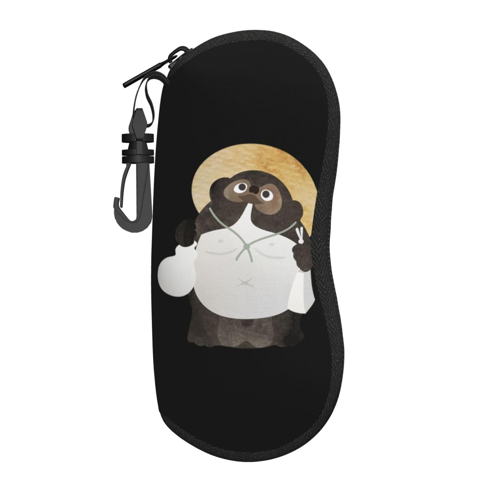 Shigaraki Ware Tanuki Raccoon Eyeglasses Case Sunglasses Holder Compact Japan