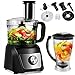 DREAMADE Blender Mixeur 500W avec 3 Lames, Blender Smoothie avec 3 Vitesses Réglables & Impulsion, 2 Récipients 1,5L/1L, Mixeur Multifonctionnel avec Verrouillage de Sécurité, Noir