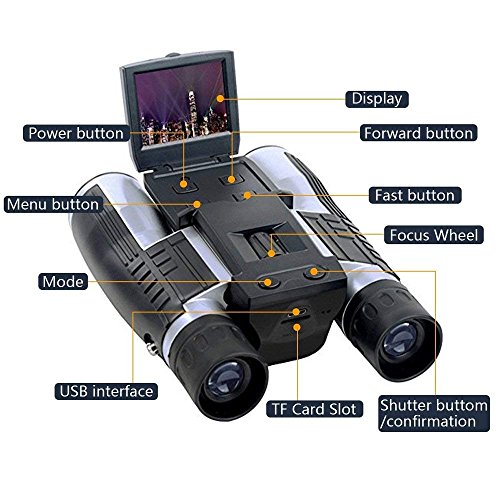 Jumelles numériques 12X32 avec écran LCD 2'' et caméscope intégré DVR - 3