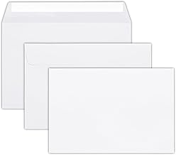 6x9 Booklet Envelopes - 50 pack - Mailing Envelopes Self Seal - White Letter Envelopes with Peel & Seal Closure - Open-Side 6x9 - Plain White 28 lb Paper for Business and Personal Use