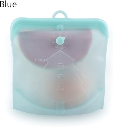 Miniatura 2 de AGGERT Bolsa de almacenamiento de alimentos Ziplock, bolsas selladas frescas, bolsa de aperitivos reutilizable, bolsa de alimentos de silicona,