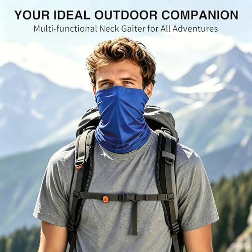 Image of 6 Pack Cooling Neck Gaiter Face Mask for Men Women Breathable Dust UV Protection Multifunctional Reusable Face Cover