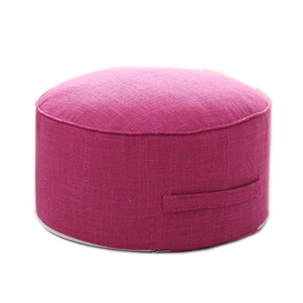 FANCYPUMPKIN Yoga Meditation Tatami Floor Pillow Seat Cushion Zafu Foot Stool, Rose Red