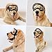 NAMSAN Hundebrille mit Weit Sichtfeld, UV-Schutz Große Hunde Sonnenbrille, Augen Schützen Klare Hund Schutzbrille mit Verstellbare Band und Schwammnasenpads