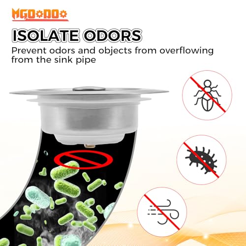 Colador universal para fregadero 3 en 1 acero inoxidable 2 pack miniatura 7