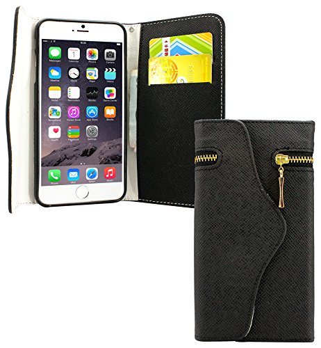 Trenro Zipper Wallet Case for iPhone 6 - Black