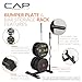 CAP Barbell Olympic Bumper Plate Tree Rack with 4 Weight Plate Posts and 2 Barbell Storage Holders – Heavy-Duty Steel Gym Organizer for Olympic Plates and Bars - Black