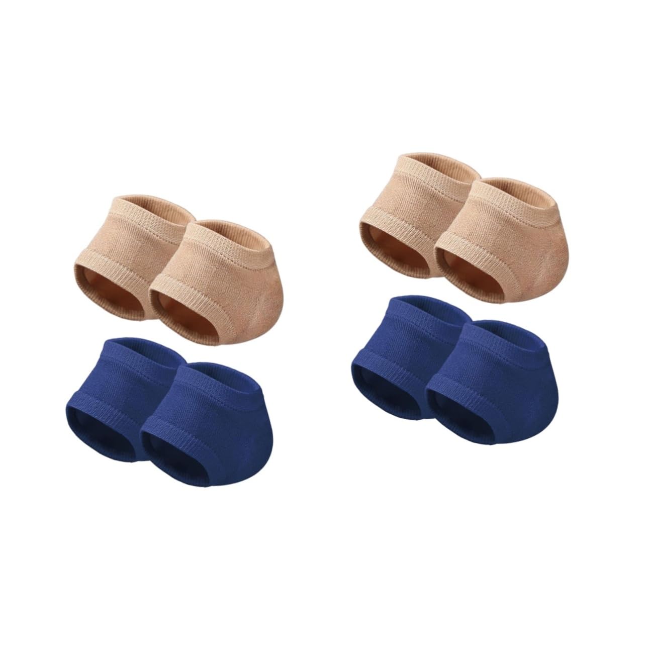 FOMIYES 2sets Comfortable Heel Sleeves Gel Heel Protectors Prevent Cracked Breathable Pedi Socks 2pairs*2