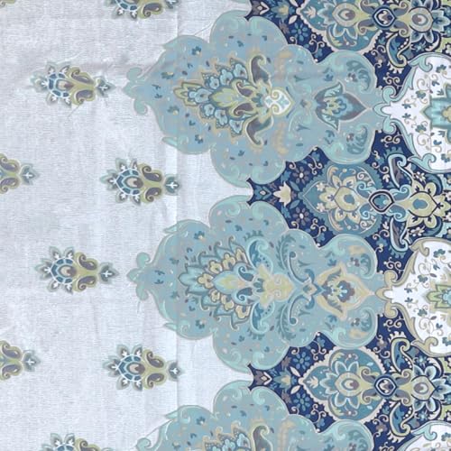 Image of Cloth Fusion Cotton Feel Pillow Covers Set of 2 with Envelope Closure (17X27 Inches, Ogee Blue)