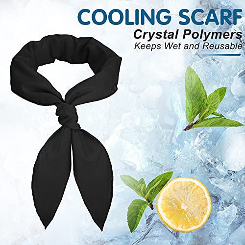 24 Pieces Ice Cooling Scarf Cooling Neck Bandana Cooling Scarves Ice Neck Scarf Cool Bandana Summer Ice Cool Neck Wrap Headband Ice Scarf Collar Neck for Men Women Hot Weather Outdoor Activities4