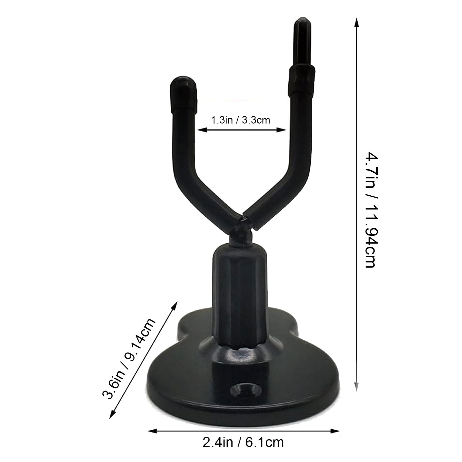 lvifloae Wall Mount Violin Hanger, Violin Hanger Iron Base Anti Slip Rubber Pad Double Head Adjustable Wall Mount Violin Viola Hook 1PCS (iron+rubber)