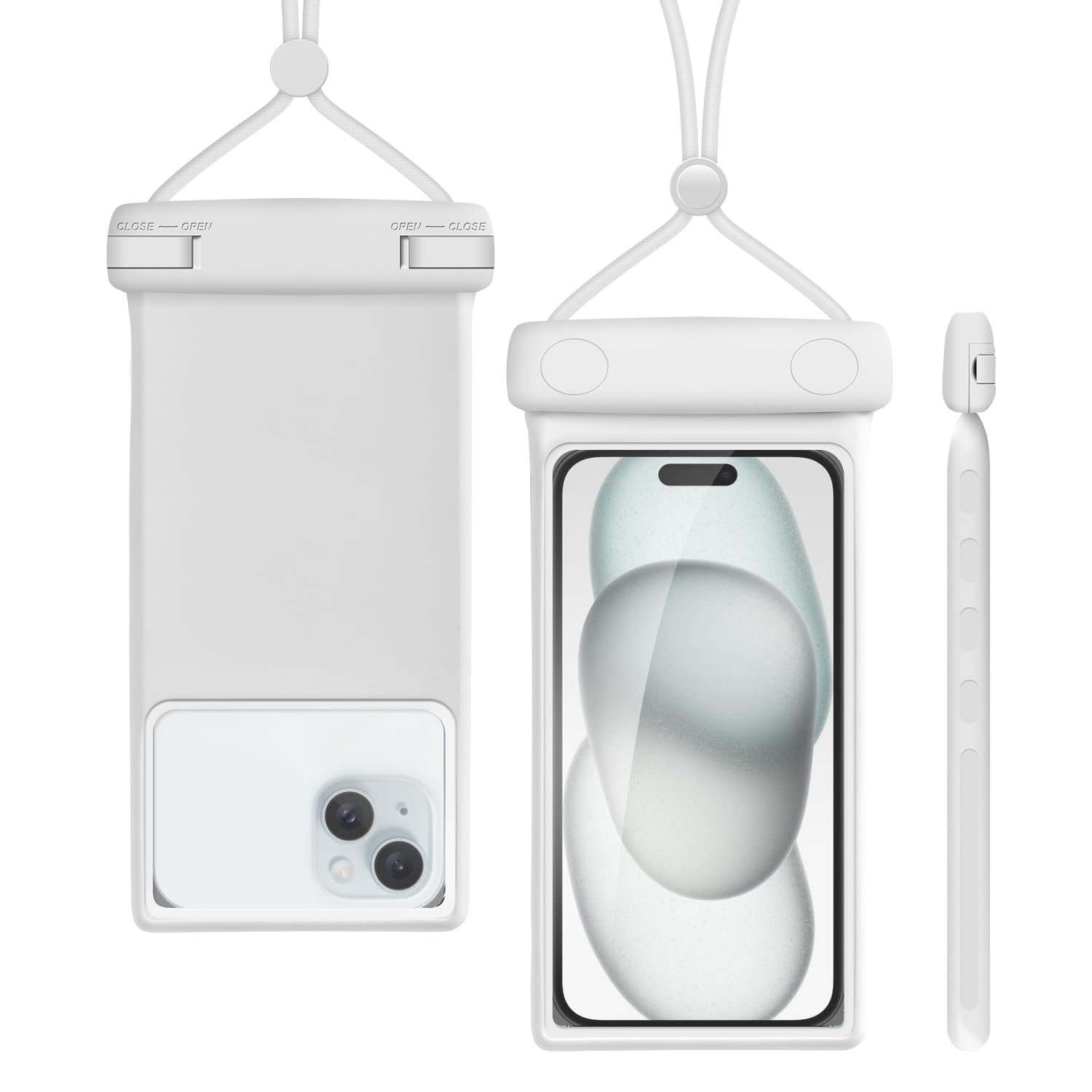 wellhouse 3D Waterproof Phone Pouch with Lanyard,Premium TPU100FT Deep Waterproof Phone Case for iPhone 17 16 15 14 13 12 Pro Max XS Samsung,