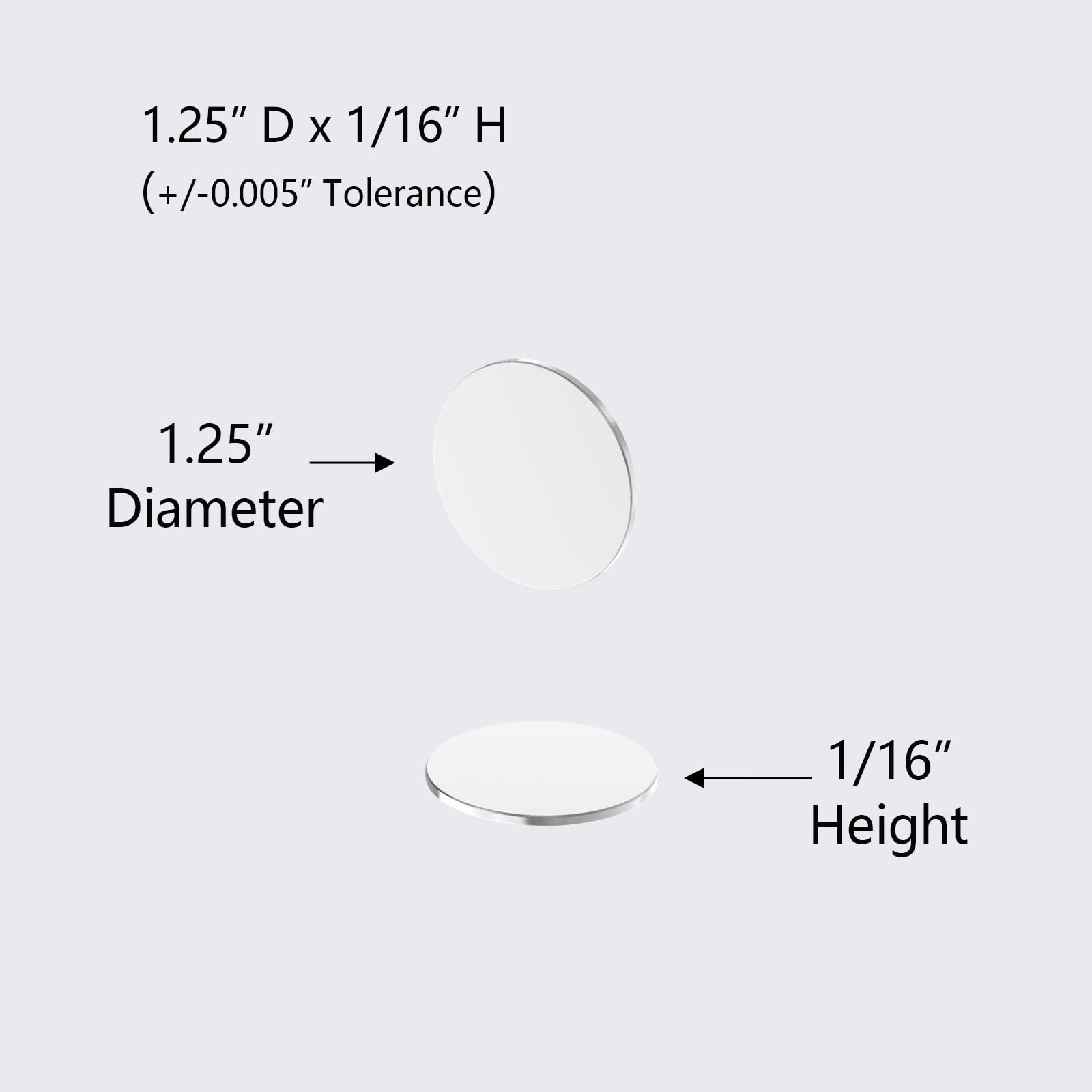 N52 Disc Magnet 1-1/4" D x 1/16" H - 10 Pack, Super Strong Flat Neodymium Round Large Magnet, Powerful Rare Earth Magnets, Strong Thin Neodymium Magnets, 1.25 Inch Dia x 0.0625 Inch Thick — Amazon image 2