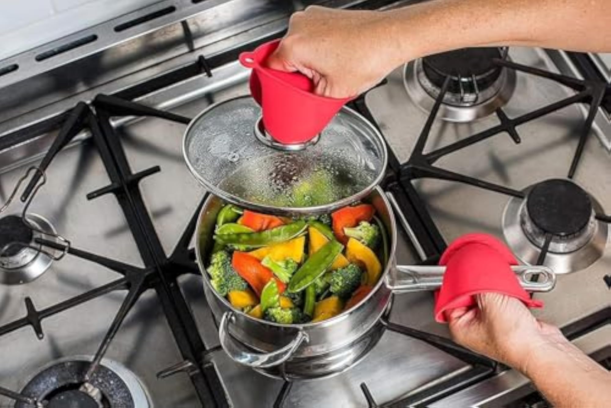 Silicone Pot Holder Heat Resistant Kitchen Grip Gloves 1 Pair
