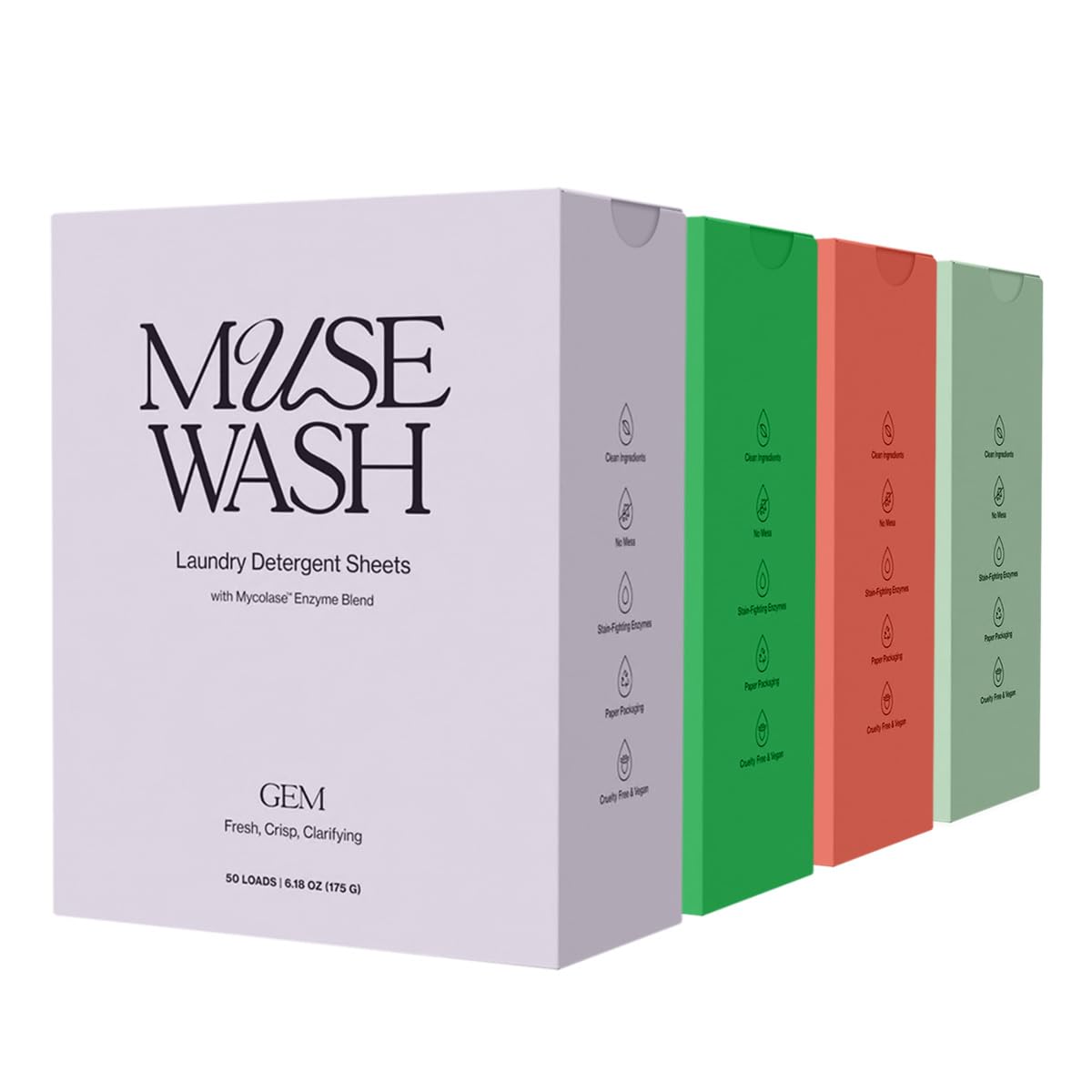 Amazon.com: MUSEWASH Laundry Detergent Sheets | Enzyme-Powered