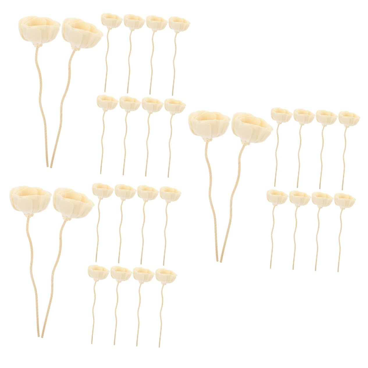 STOBAZA 30piezas Varillas Difusoras De Naturales De Diseño Floral para Decoración del Hogar para Aromaterapia Cocina Dormitorio y Sala De Estar
