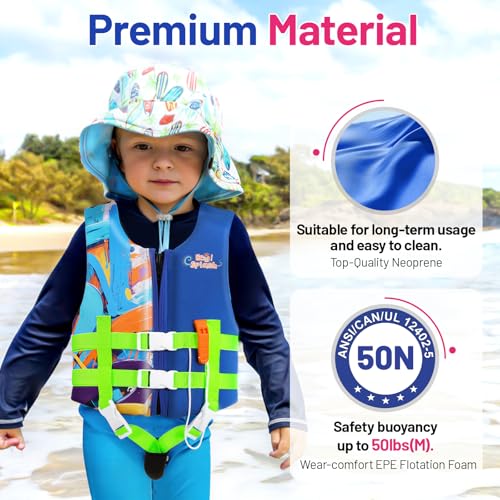 Image of HeySplash Toddler Swim Vest, Kids Swimming Jacket 20-30 /30-50 /50-90lbs