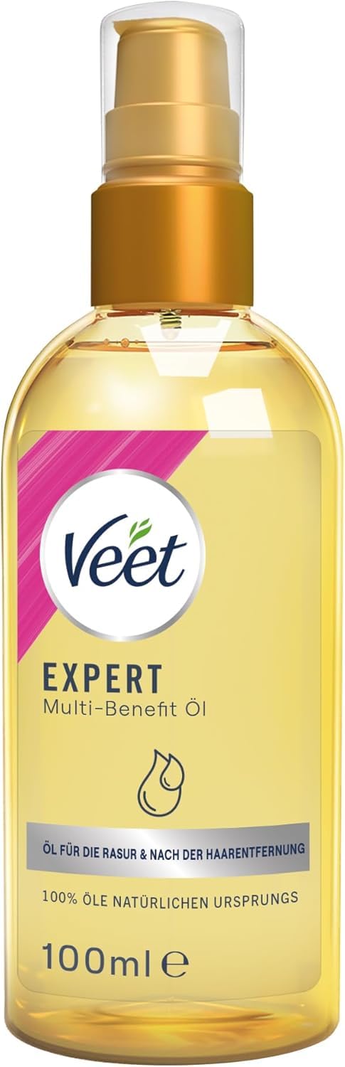 Veet Sugaring Zuckerpaste mit Arganöl für die Haarentfernung an Körper & Gesicht (250ml) + Körperöl für die Rasur & nach der Haarentfernung (100ml)
