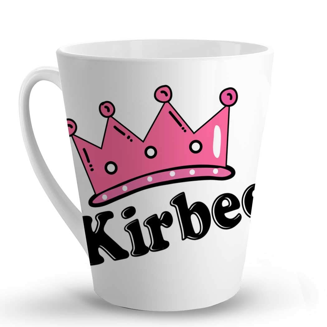 Makoroni - Kirbee Female Name - 12 Oz. Unique Ceramic Coffee Cup, LATTE MUG