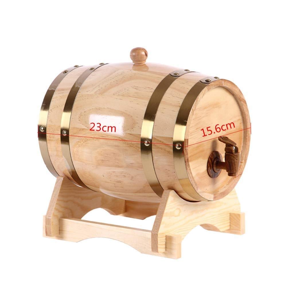 Portabottiglie Portabottiglie Portabottiglie Portabicchieri da vino Botte di vino in rovere, rovere antico 1.5/05.03.10 litri realizzato a mano utilizzando una botte per birra vino birra whisky por