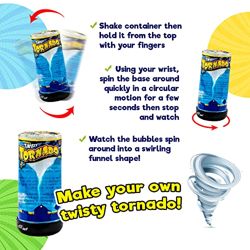 Ja-Ru Tornado-Maker Toy (12 Pack) Make Your Own Small Tornado. Shake, Spin And Watch. Science Kit-Weather Toys And Physics Toys For Kids. Learning Education Toys. Party Favor Birthday Gifts. 5462-12P #TOP2