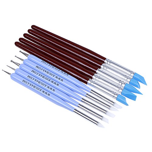 Ejiubas Clay Sculpting Tools Polymer Stylus Tool Set 5 X 2 Way Dotting