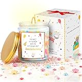 Geburtstagsgeschenk für Frauen, Geburtstagskerzen Vanille-Duftkerze, 60 Stunden Lange Brenndauer Happy Birthday Kerzen Geburtstag für Frau Freundin Mama, Schwester, Oma & Tochter (200g)