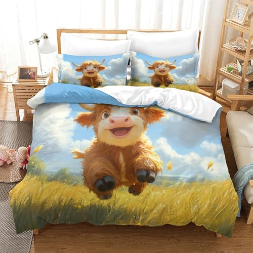Housse de couette microfibre résistante avec fermeture éclair pour lit King anti-plis - 3