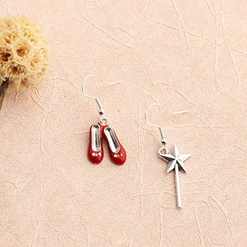 FUSTMW Sweet Home Bracelet Movies Inspired Bracelet There is No Place Like Home Red Enamel Shoes Charm (Red Enamel Shoes Earring Set) - Image 6
