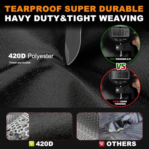 ClawsCover Golf Cart Covers 2 Passenger Fits for Club Car EZGO Yamaha,Durable Tearproof Weatherproof Anti-UV Polyester Cloth,Golfcart Outdoor Storage Cover with Reflective Strip,Air Vents - Thumbnail 2