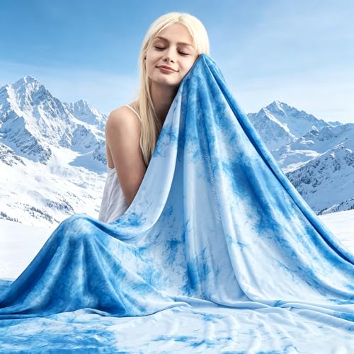Marchpower Arc-Chill Cooling Blanket for Hot Sleepers Twin Size, Double-Sided Cooling Fabric Q-Max0.5, Tie Dye Summer Blanket Cold Blankets for Sleeping