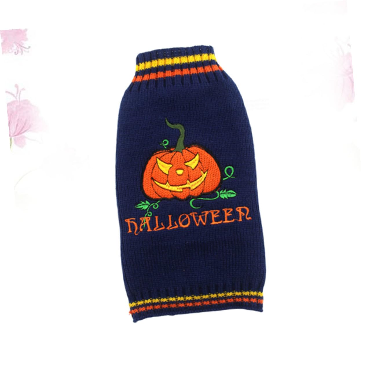 POPETPOP Lot De 3 Pulls Dhalloween pour Chien en Acrylique Tricoté pour Petit Animal De Compagnie Motif Citrouille Chauds Et Adorables Fermeture Facile