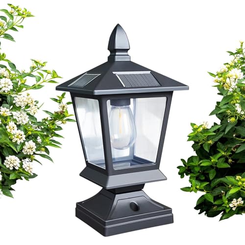 Lampe solaire sur poteau pour illuminer vos soirées sur le patio