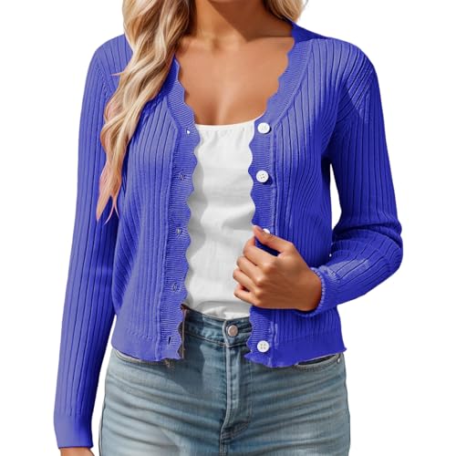 Cardigan pour femme élégant avec col en V gilet maille automne hiver confortable
