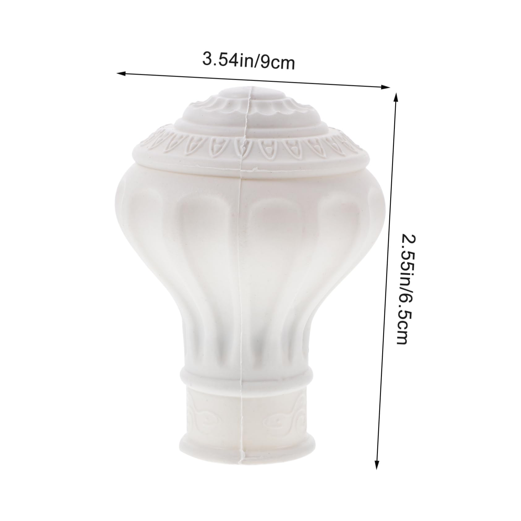 OUNONA Modern Curtain Rod Ceiling Finials 12pcs for Fancy Decorative End Caps